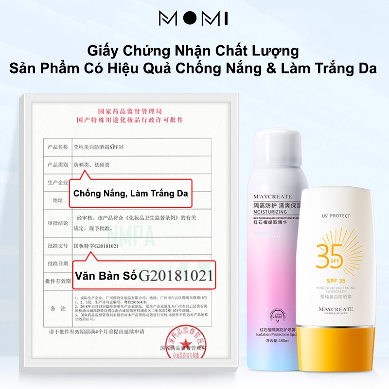 Xịt Chống Nắng Body Maycreate Trắng Da SPF35 | BigBuy360 - bigbuy360.vn