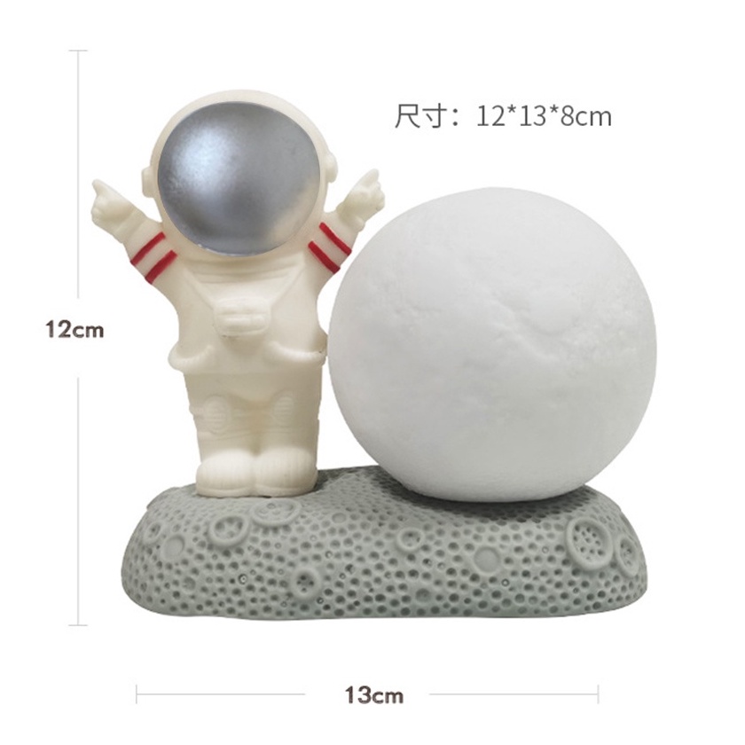 Đèn ngủ bảo vệ mắt hình phi hành gia và mặt trăng xinh xắn trang trí cho nhà cửa