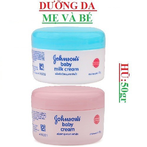 Kem Dưỡng Da Johnson’s Baby Milk Cream Nắp Xanh 50g chính hãng cty nhập khẩu