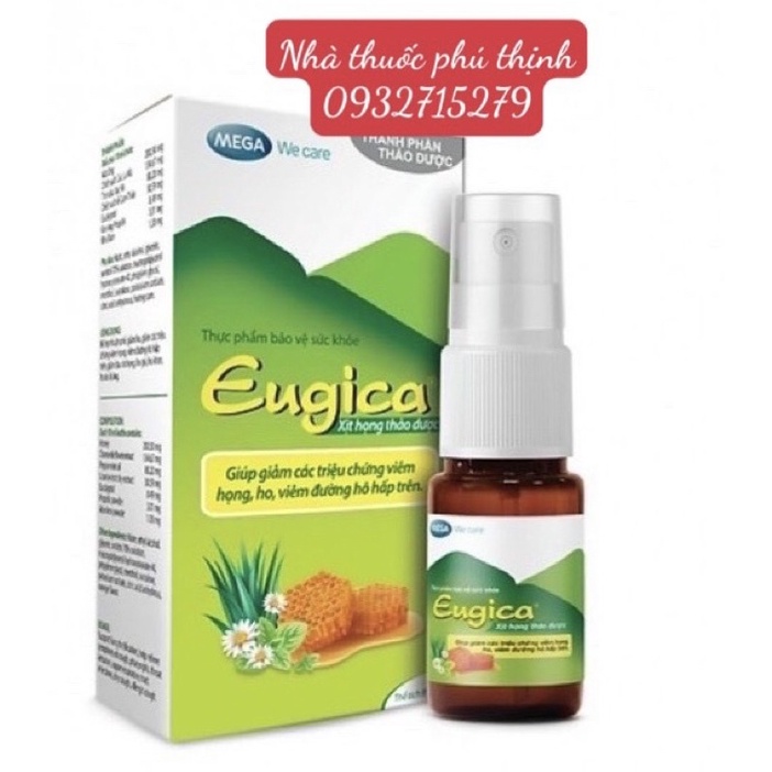 ✅ Eugica xịt họng giảm ho, viêm họng, date xa