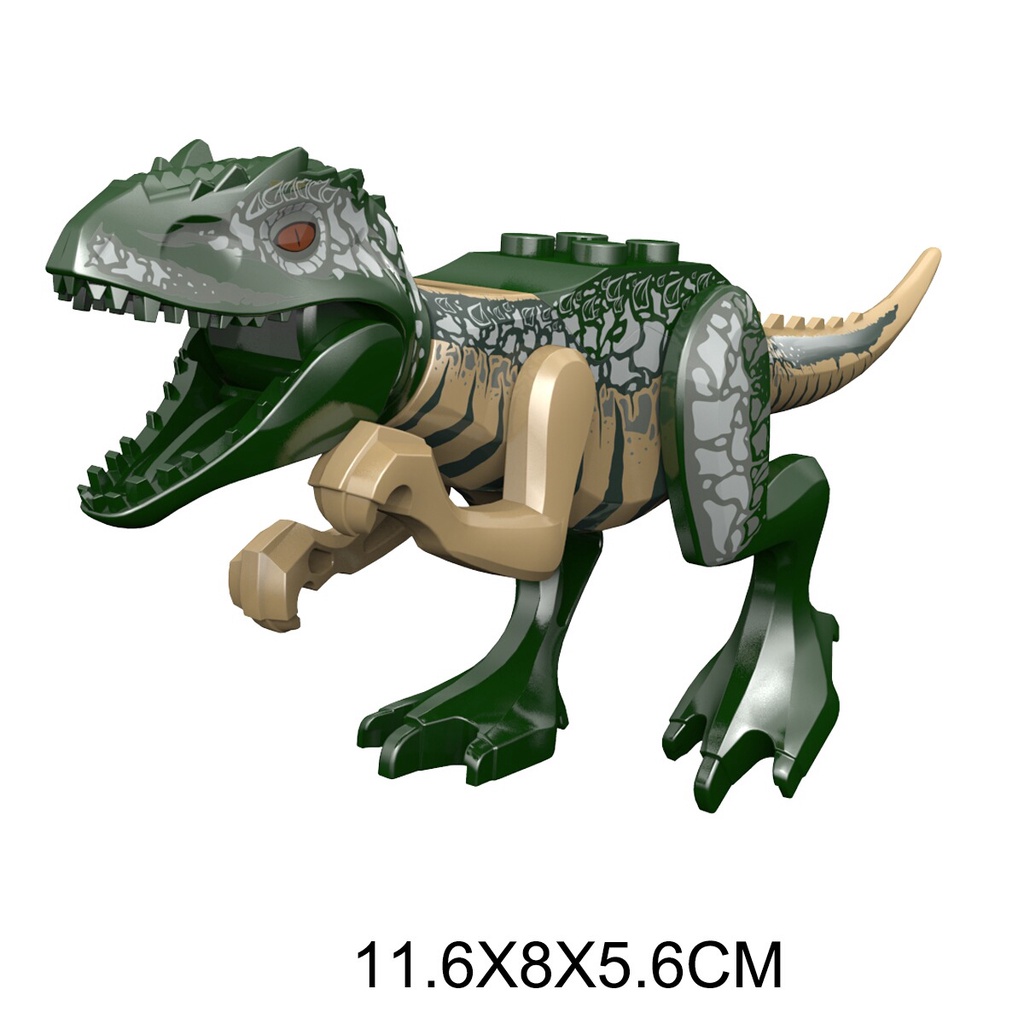 Mô hình đồ chơi khối xây dựng hình dáng con khủng long Tyrannosaurus Rex Velociraptor Styx