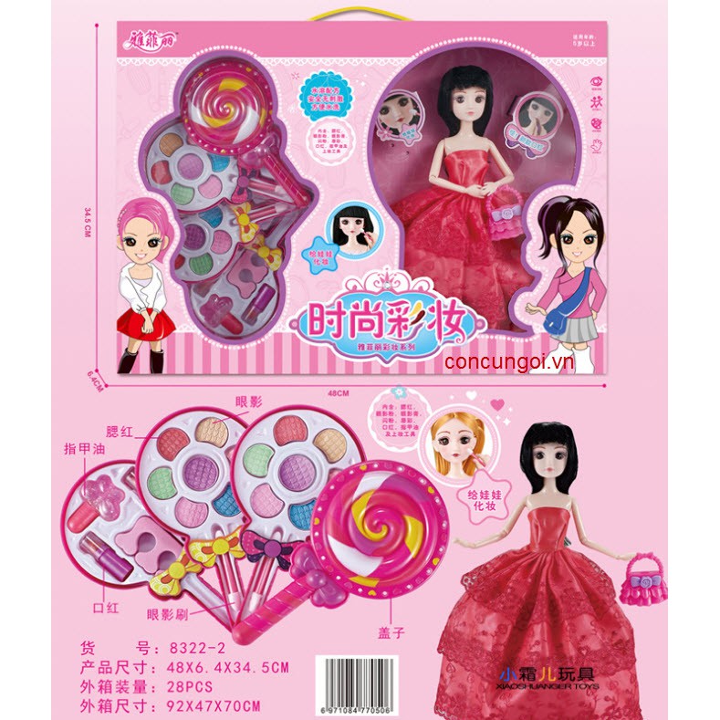 Hộp búp bê, trang điểm 8322-2