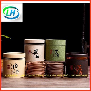 Nhang trầm hương [RẤT THƠM], nhang cao cấp 50 đĩa thời gian cháy 4 giờ đựng trong hộp giấy kín - Hương thơm ngát