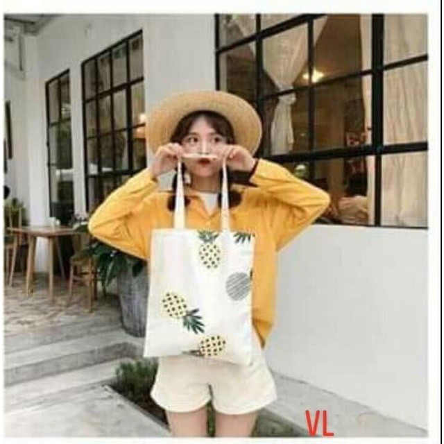 [FREESHIP ĐƠN TỪ 50K]  [Túi tote] Túi vải nhiều quả dứa HARI1120