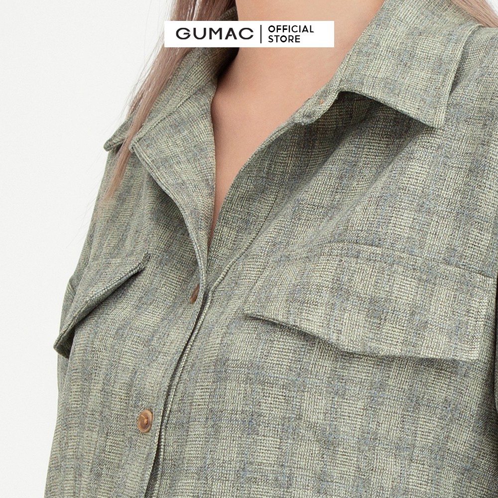 Áo sơ mi nữ phom rộng GUMAC đồ công sở thanh lịch AB421 | BigBuy360 - bigbuy360.vn
