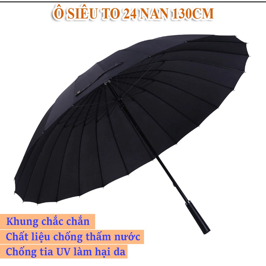 ✔️ Ô Dù Che Mưa Siêu To 24 Nan Loại Tốt Kiểu Dáng Đẹp, Vải Chống Thấm Nước, Chống Tia UV Bảo Vệ Da Hiệu Quả [BH 1 Đổi 1]