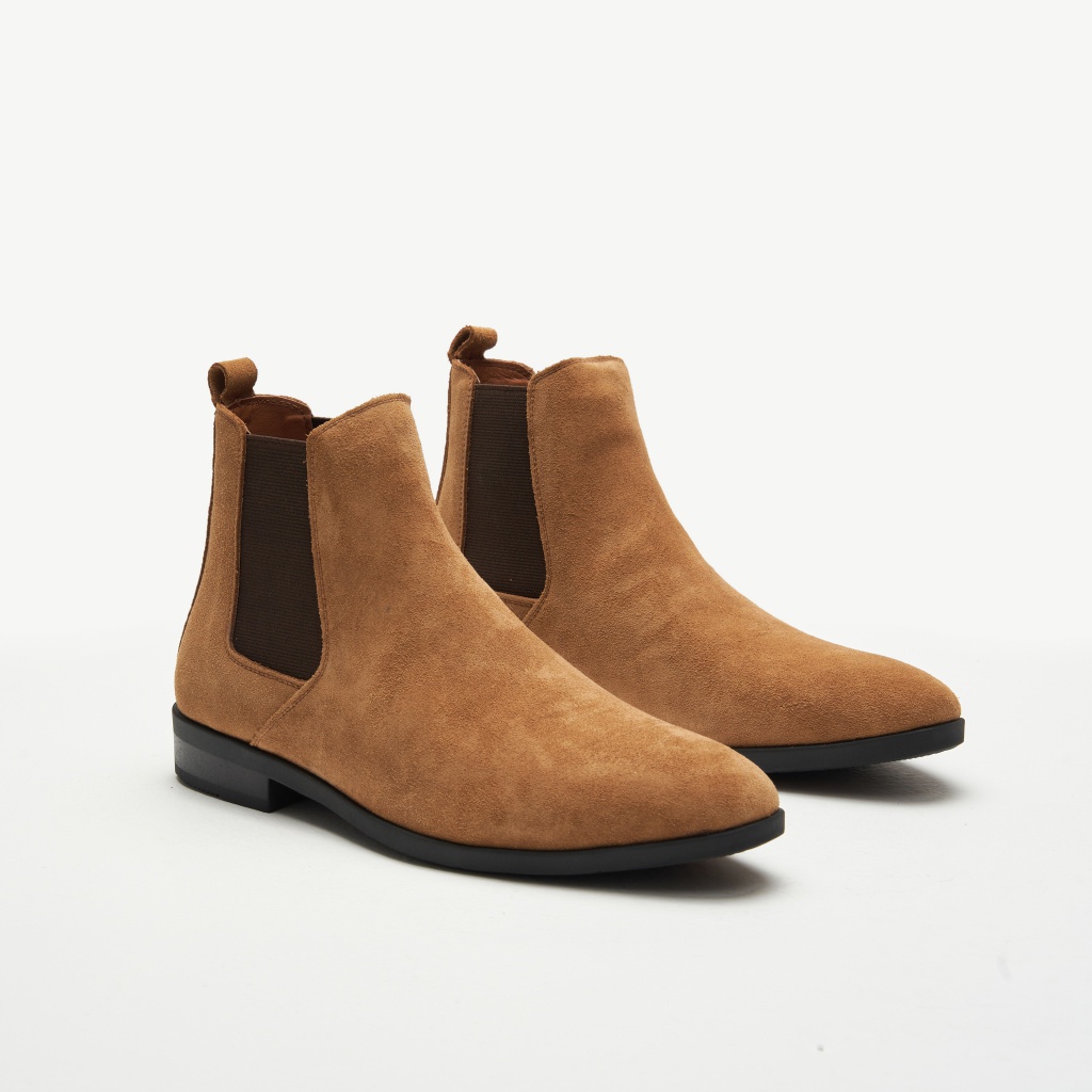 Giày Nam Chelsea Boot Da Bò Nhập Khẩu KRIK Tăng Chiều Cao Thiết Kế Da Lộn Nâu Trẻ Trung Dễ Phối Đồ GN9012 | BigBuy360 - bigbuy360.vn