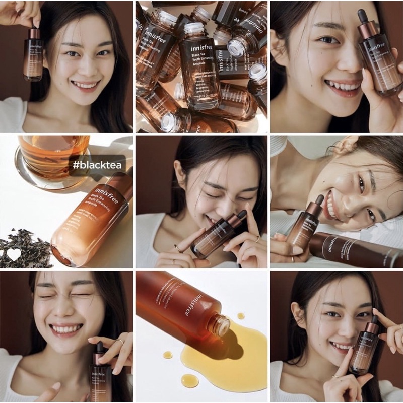 Tinh chất/ Kem dưỡng trà đen phục hồi da và chống lão hóa innisfree Black Tea Youth Enhancing