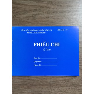 Phiếu thu chi 2 liên giấy Cacbon (100 tờ/ quyển)