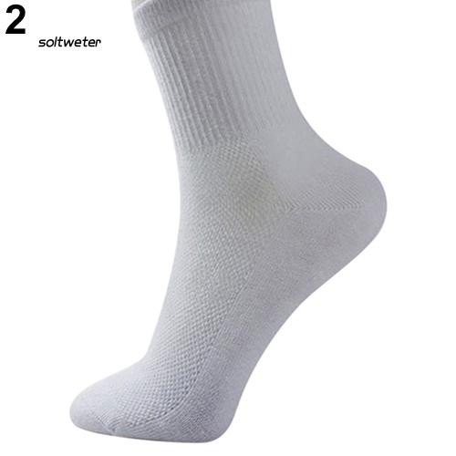 Set 5 đôi vớ cổ cao màu trơn thời trang cho nam