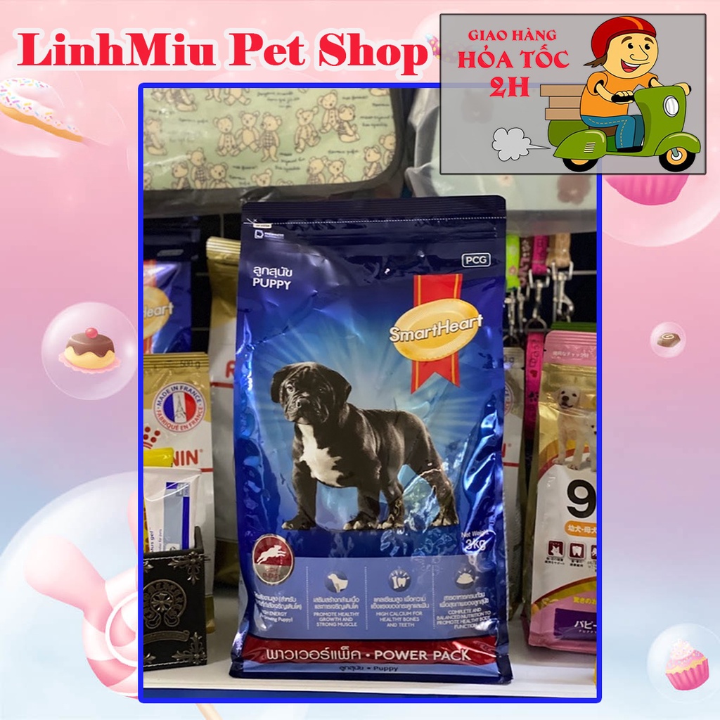 Thức ăn chó con Bull Smart Heart Power Pack Puppy 3kg ( chó bull dưới 1 tuổi)