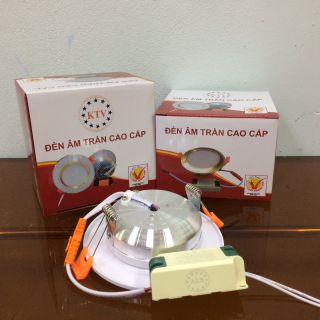 Combo 10 đèn led âm trần 7w 3 màu
