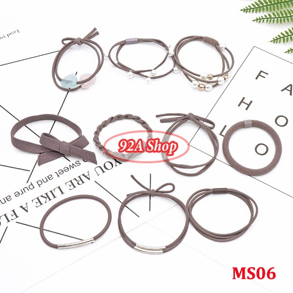 HỘP SET 10-12 CHUN KIỂU HÀN QUỐC