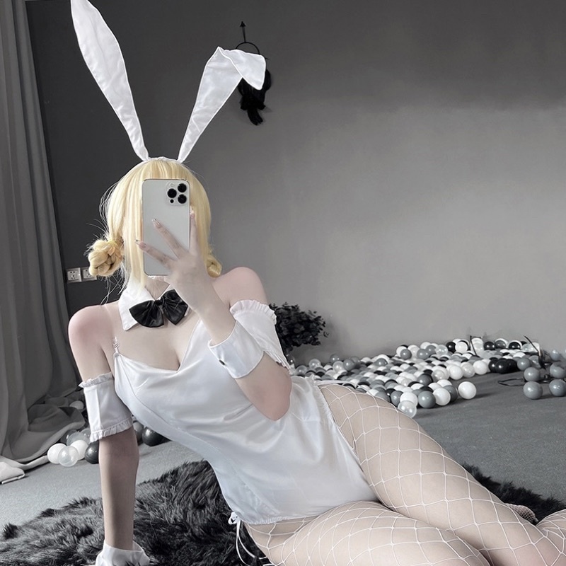 LL2474 - White Rabbit - Bodysuit Thỏ Trắng Siêu Dễ Thương Đu Trend Tiktok