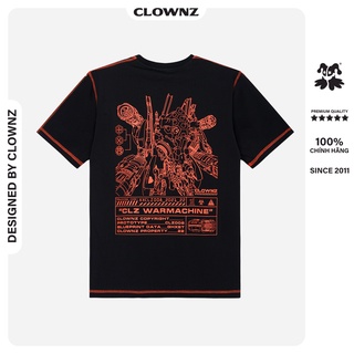 Áo thun tay lỡ local brand Clownz War Machine phông cổ tròn form rộng cotton unisex nam nữ