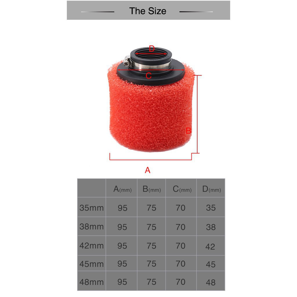 Bộ Lọc Gió Tròn 35mm 38mm 42mm 48mm Chuyên Dụng Cho Xe Mô Tô