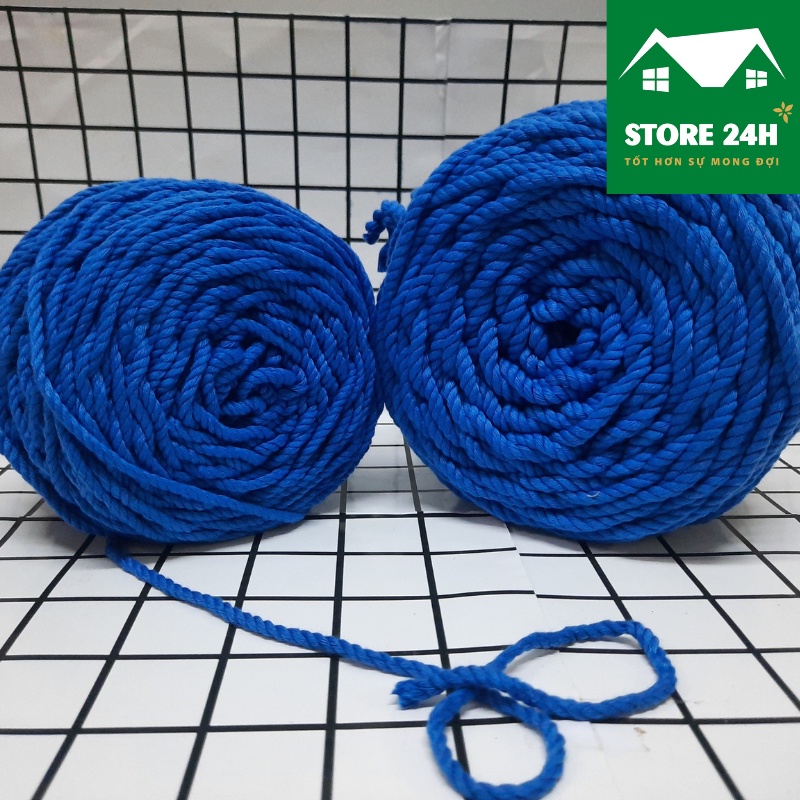 10 mét dây thừng cotton màu 1 xoắn, nguyên liệu làm macrame, làm rèm treo, phối màu đa dạng I Store 24h