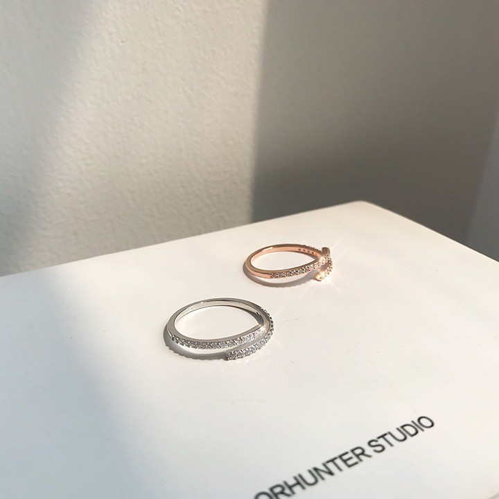 Nhẫn Thời Trang B857 Đính Đá Lung Linh Theo Phong Cách Hàn Quốc