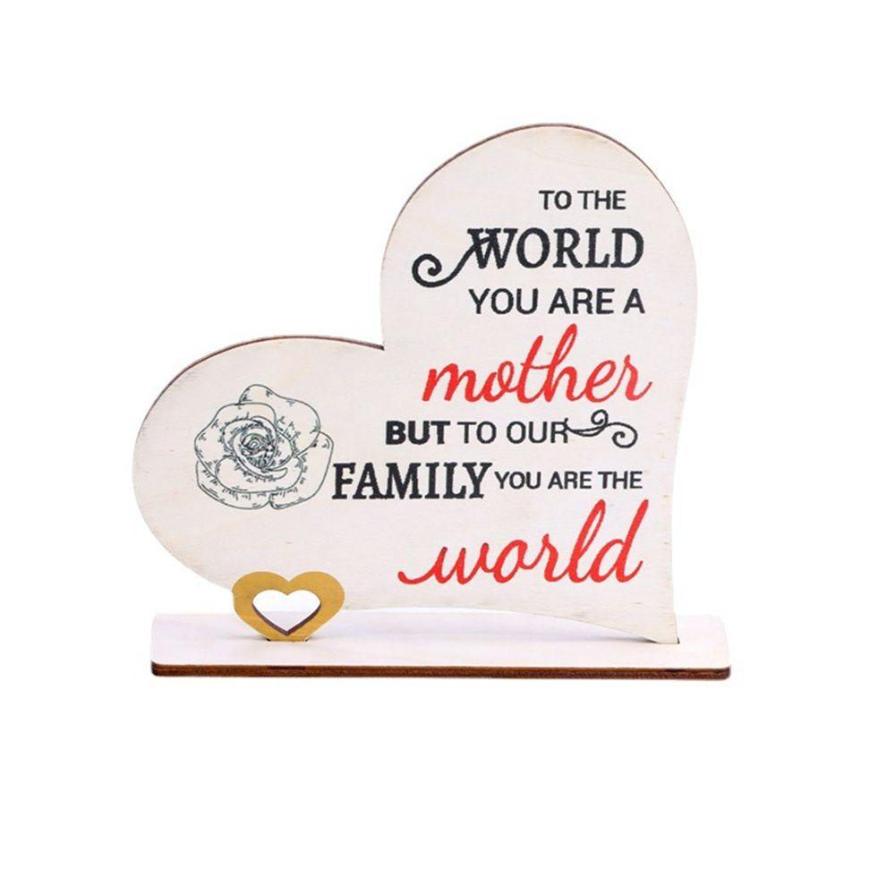 .Bảng Gỗ In Chữ &quot;N Mother You Are The World&quot; Dùng Làm Quà Tặng Ngày Của Mẹ