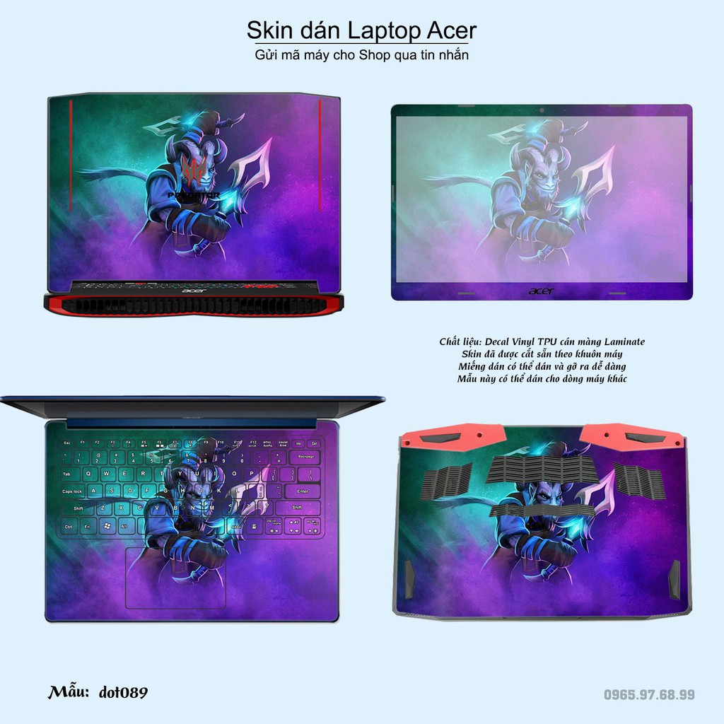 Skin dán Laptop Acer in hình Dota 2 _nhiều mẫu 15 (inbox mã máy cho Shop)