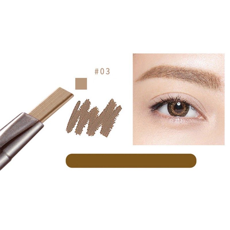 [Hàng mới về] Chì kẻ lông mày kiểu xoay kèm cọ chuốt tiện lợi chống nước lâu trôi 5 màu tùy chọn | BigBuy360 - bigbuy360.vn