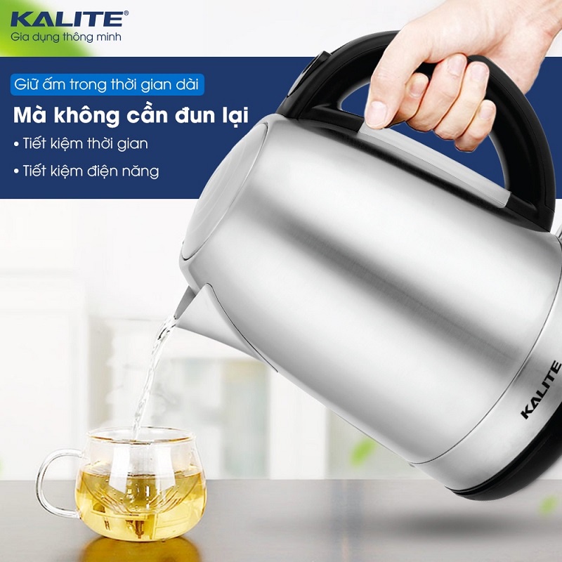 Bình Siêu Tốc Kalite KL 301 Dung Tích 1,7L Đun Siêu Tốc 3 Phút, Tự Ngắt Điện An Toàn