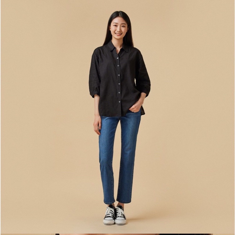 ✨ ĐEN SIZE 66 | Áo sơmi linen xuất Hàn