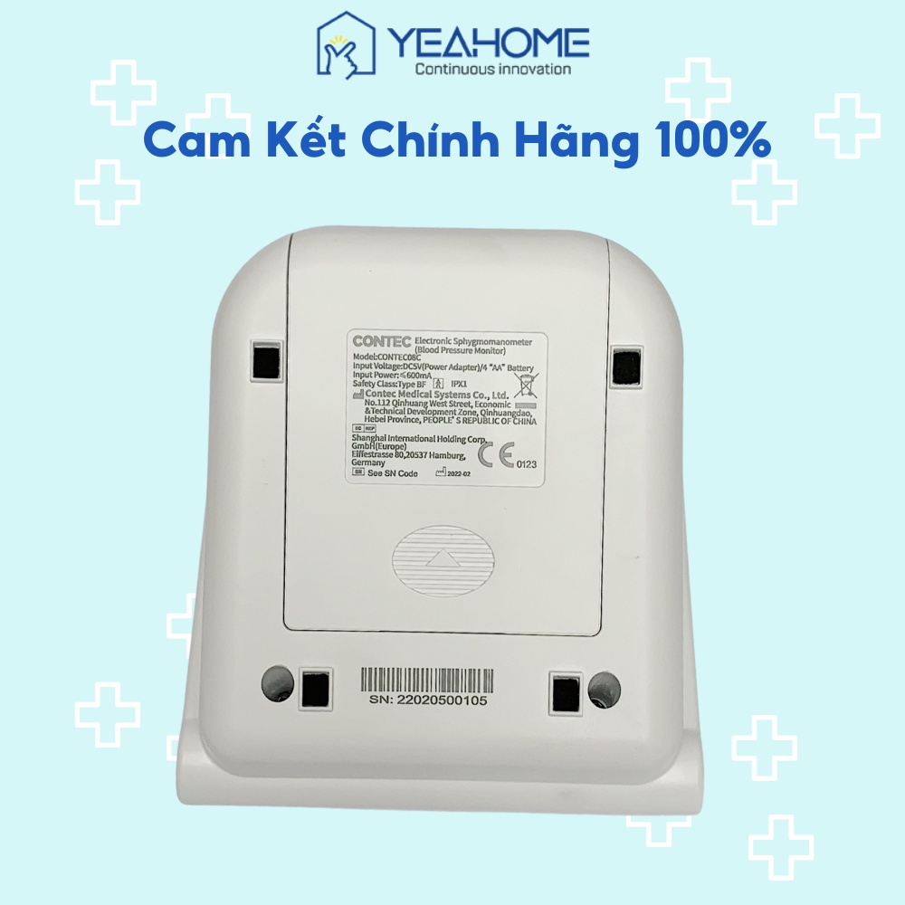 Máy Đo Huyết Áp Tay CONTEC08C Đo Huyết Áp Nhịp Tim Chứng Nhận FDA Hoa Kỳ (Có Adapter) - Yeahome Care