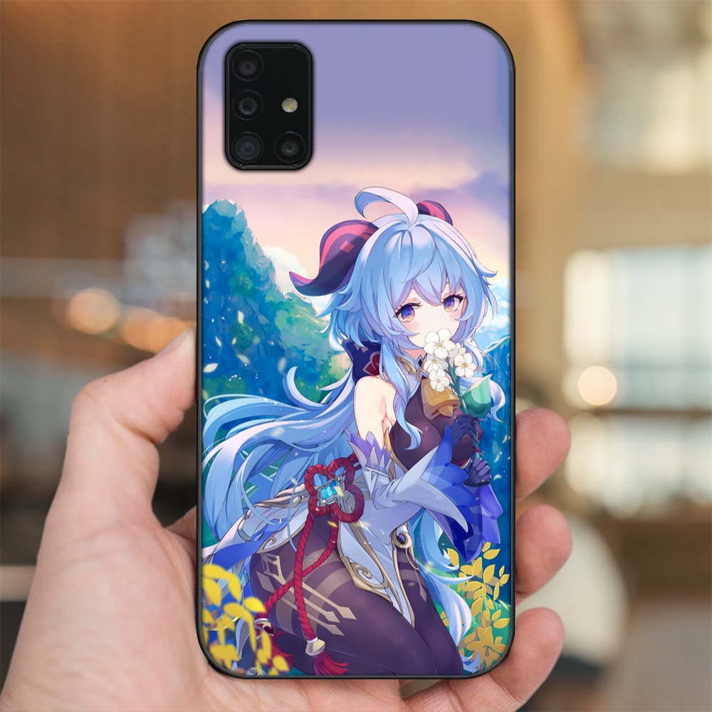 Ốp lưng Samsung A51, A71 viền đen in hình Ganyu Genshin Impact