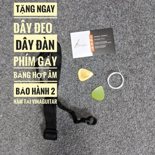 [Tặng bao+capo+7PK] Đàn Ukulele Soprano Concert Full gỗ Vinaguitar VU-M2C-T05 Cần Gỗ- Tặng full 7 phụ kiện