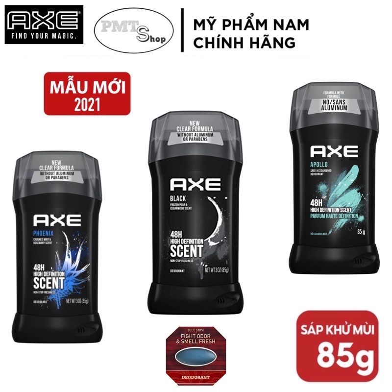 [USA] Lăn sáp khử mùi nam Axe 85g (sáp xanh) Apollo, Black, Anarchy, Gold, Dark Temptation - Mỹ