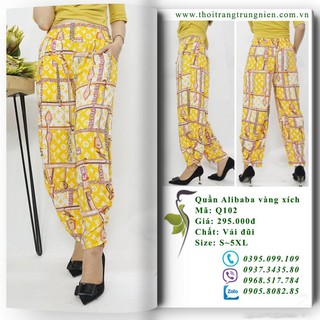 Q102 - Quần Alibaba Vàng Xích - Size: S~5XL