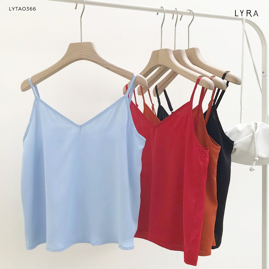 Áo hai dây nữ basic LYRA, chất liệu lụa cao cấp nhiều màu xinh đẹp, sang trọng-LYTAO366