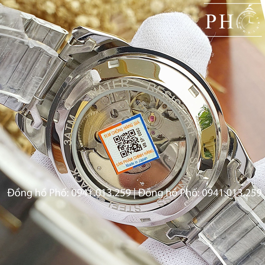 Đồng Hồ Cơ Nam FNGEEN-8818💖FREESHIP💖 Màu Trắng Dây Thép Không Gỉ Cao Cấp, Mặt Kính Tráng Sapphire | BigBuy360 - bigbuy360.vn