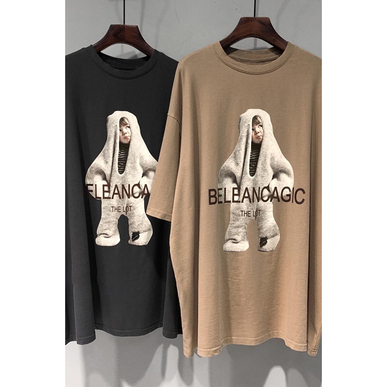 NRVP Áo thun cotton tay ngắn cổ tròn in hình thời trang mùa hè phong cách Hàn Quốc mới