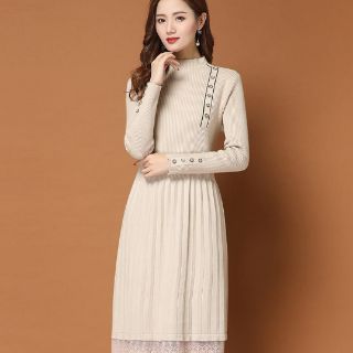 ĐẦM LEN SUÔNG PHỐI CHÂN REN CAO CẤP