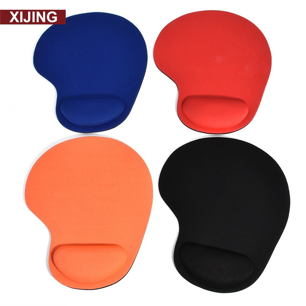 Tấm lót chuột có miếng tựa cổ tay màu đen/ đỏ/ cam/ xanh dương cho chuột có bi lăn quang học sử dụng khi chơi game