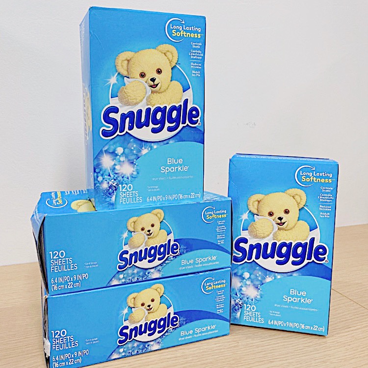 Giấy thơm quần áo Snuggle, giấy sấy quần áo an toàn dành cho bé từ sơ sinh (120 tờ) [MỸ - AIR]