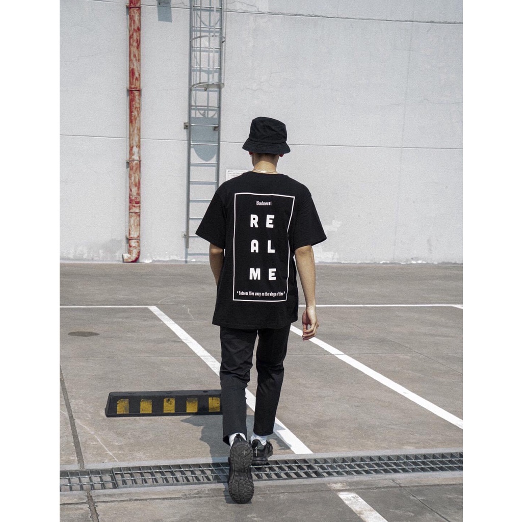 Áo Thun Nam Nữ Unisex Form Rộng Tay Lỡ REAL ME  Oversize  100% Cotton