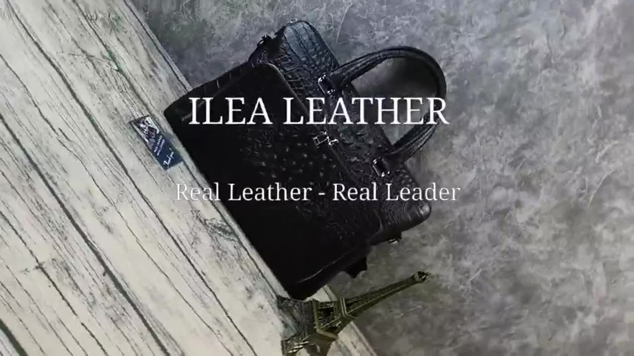 [Da thật] Túi công sở nam da bò thật vân cá sấu CD301 (Đen) - 100% da bò thật, BH 3 năm | BigBuy360 - bigbuy360.vn