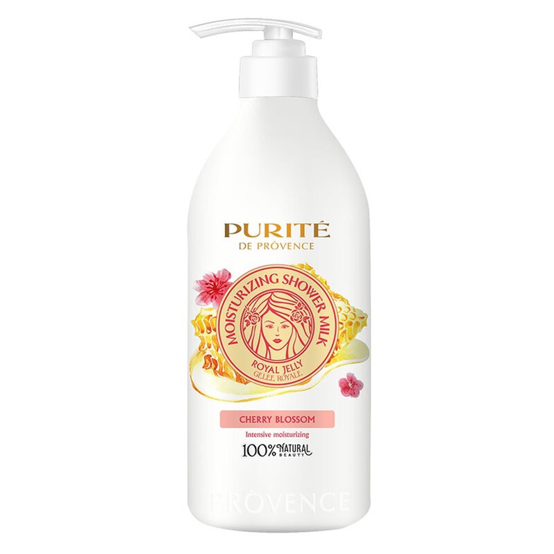 Sữa Tắm Purité Dưỡng Ẩm Sữa Ong Chúa & Hoa Anh Đào Moisturizing Shower Milk Royal Jelly & Cherry Blossom 850ml