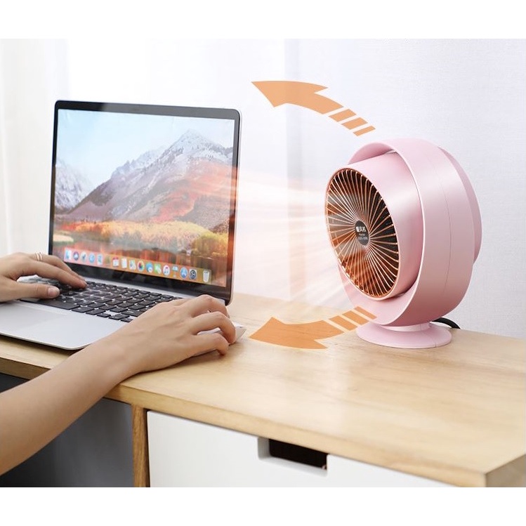 Quạt sưởi mini để bàn 2 chiều Heater Fan 800W, Máy sưởi ấm mini làm ấm nhanh chỉ 5s, Tự ngắt khi quá nhiệt