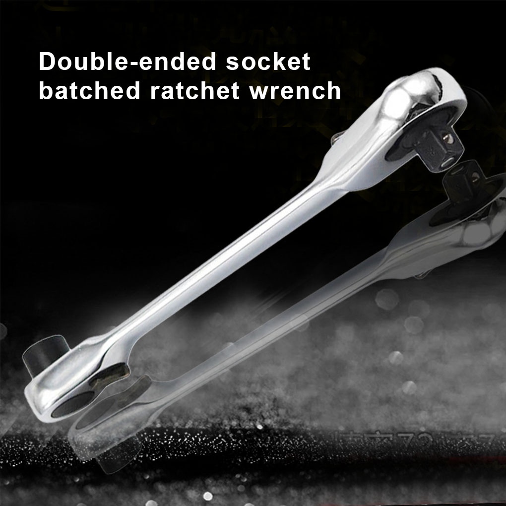 [CHOO] 1/4 Inch Mini Ratchet Wrench Double Head Torque Small Fly Socket Spanner Wrench Repair Tool