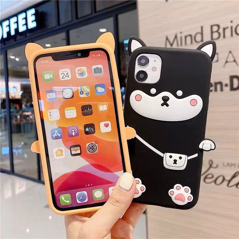 Casing for IPhone 12 Mini 11 Pro Max X Xr 4 4S 5 5S 6 7 8 Plus Cute Shiba Inu Phone Case Soft Silicone Cover