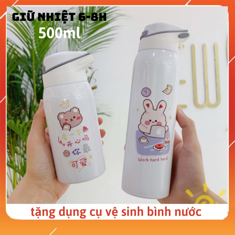 Bình giữ nhiệt 500ml chất liệu inox 304 kèm quà tặng | BigBuy360 - bigbuy360.vn