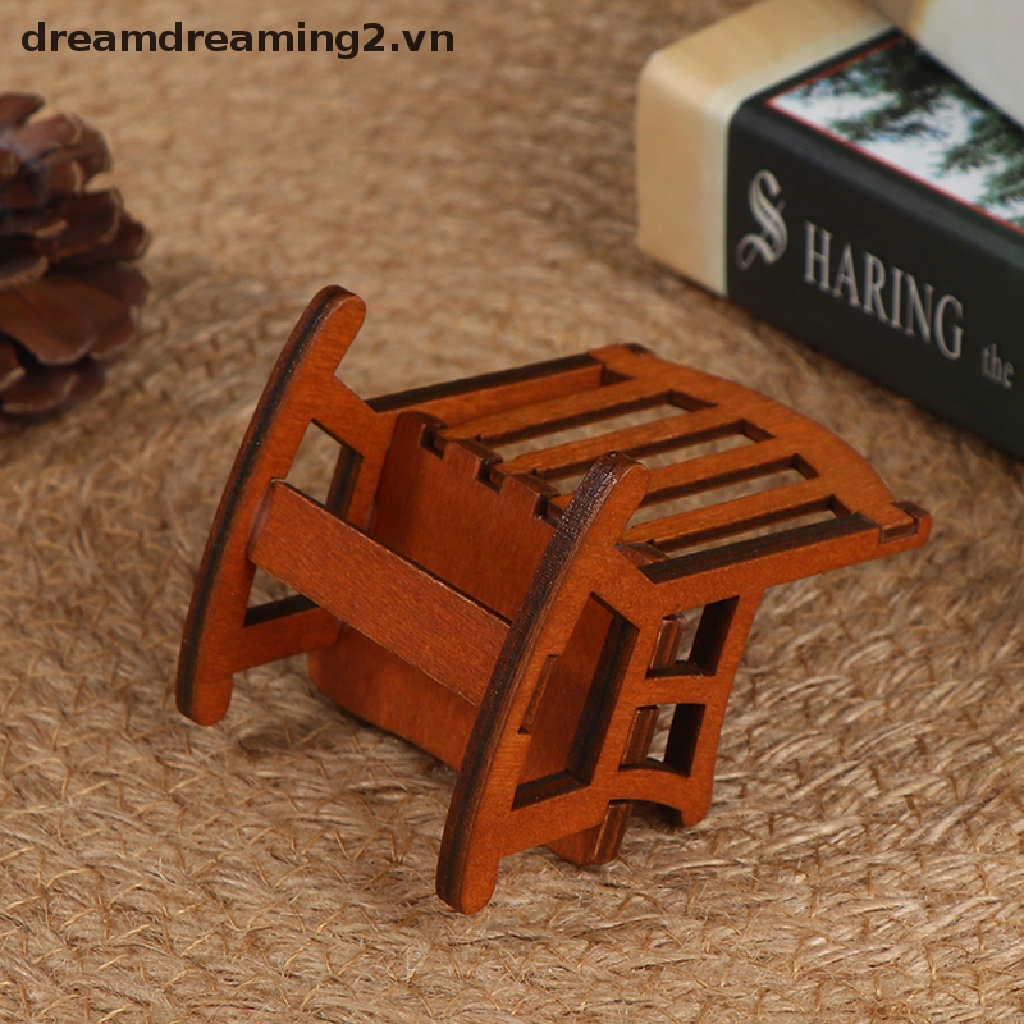 Mô Hình Ghế mini 2Vn 1 / 12 Trang Trí Nhà Búp Bê