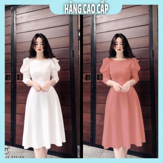 Đầm Nữ - Đầm dạ hội tay nhúng phồng chuẩn mẫu (HÀNG SIÊU ĐẸP)