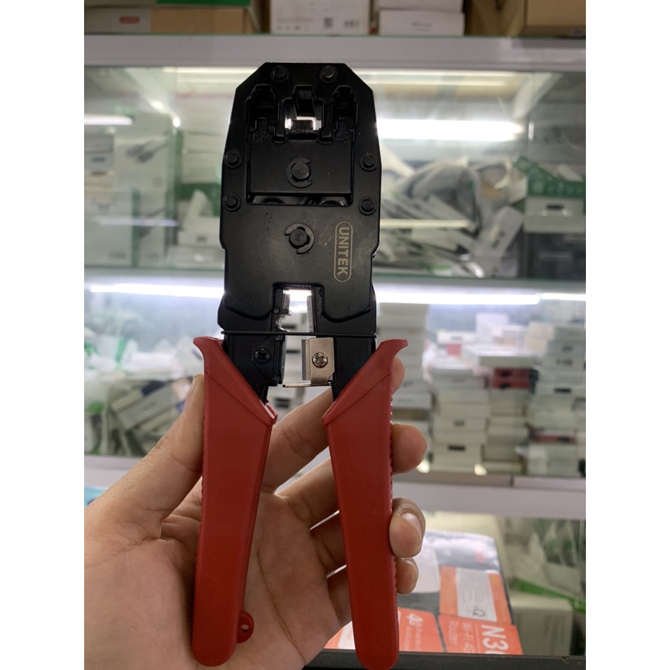Kìm bấm mạng đa năng Unitek OT37RD (Cat5/Cat6 RJ45+RJ11) - Hàng CHính HÃng 12 Tháng