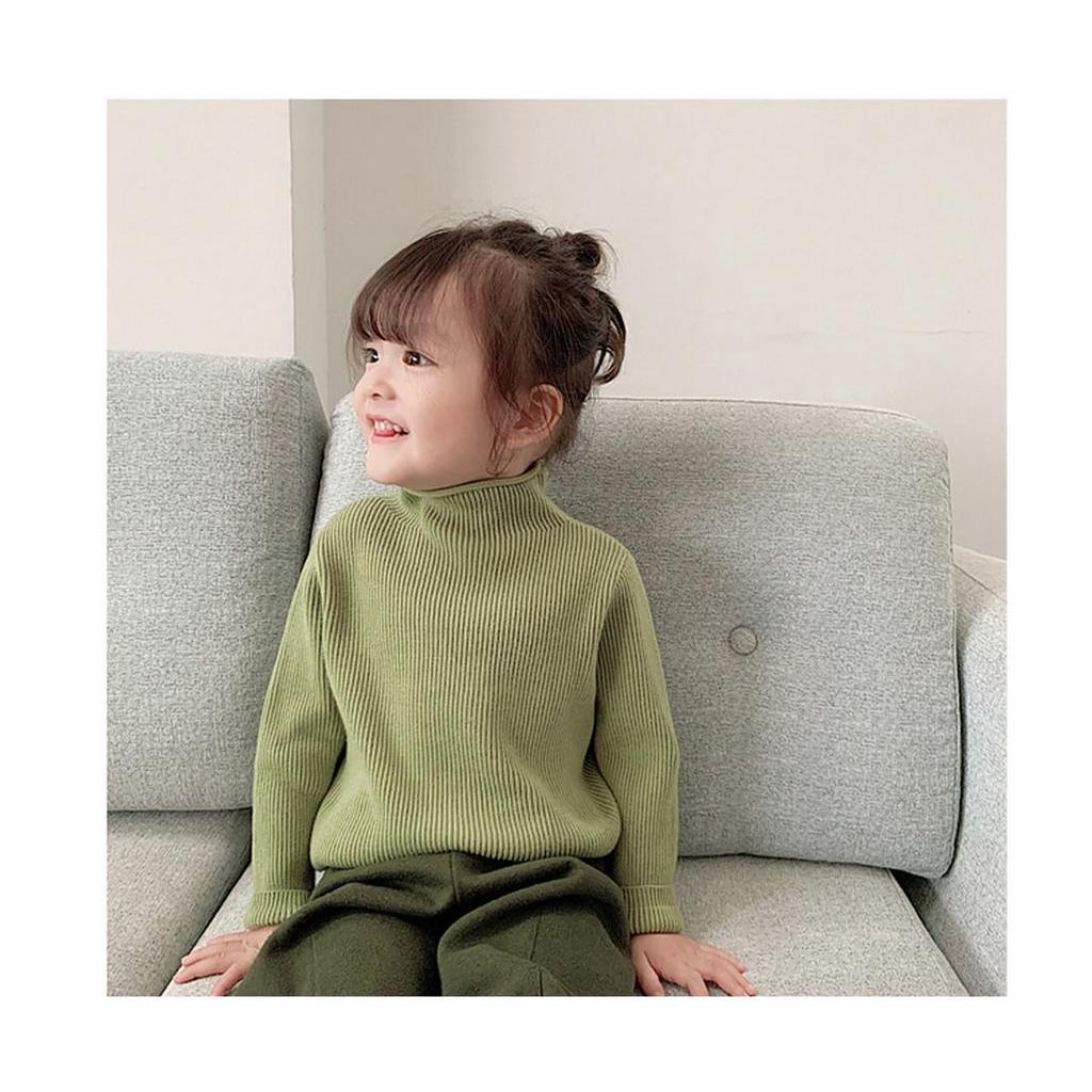 Áo sweater phối nhung thời trang mùa đông 2023 cho bé gái