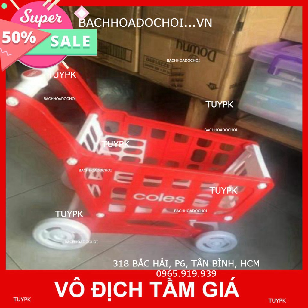 LOẠI ĐẸP-  🛒XE ĐẨY siêu thị kiêm luôn xe đẩy tập đi cho bé COLES